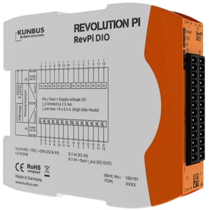 Kunbus RevPi DIO PR100197 PLC rozširujúci modul 24 V