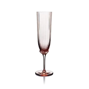 Sklenice na šampaňské skleněná SAKURA sv.růžová 225ml