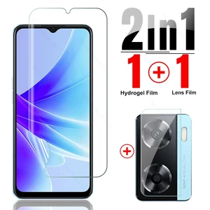 2In1 Soft Hydrogel Film for Oppo A57 A57s A 57s 57 s 4G 2022 Screen Protector Not Glass Oppoa57 Oppoa57s 4G 6.56" Camera Glass