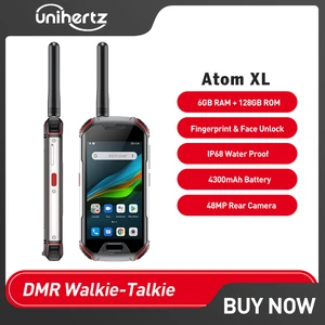 Unihertz Atom XL Mobile phone 6GB 128GB Android 10Smallest DMR Walkie-Talkie Rugged Smartphone 48MP 4300mAh NFC 4G Cellphone