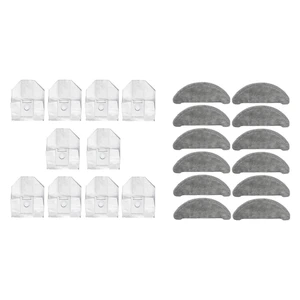 10Pcs Dust Bag For Roidmi EVE Plus & 12Pcs Replaceable Mop Cloths Accessories Sets Parts For Roidmi EVE Plus