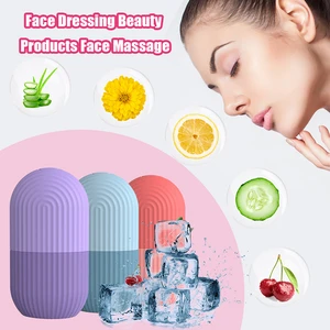 Face Ice Cube Mold DIY Massage Skin Care Lifting Contouring Tool Silicone Ice Cube Trays Ice Globe Ice Balls Face Massager