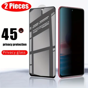 2PCS Privacy Tempered Glass For Xiaomi Mi Redmi Note 12 Note 12 PRO 5G 12C NOTE 11 PRO 11S NOTE 10PRO 10C 9 PRO Screen Protector