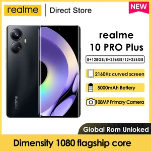 realme 10 PRO Plus 5G Smartphone Dimensity 1080 Octa Core NFC 6.7" FHD+ Curved Screen 108MP Cam 5000mAh 67W Android Moilbe Phone