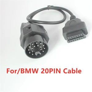 Acheheng Car Cables forBMW 20 Pin Cable OBD2 Cable 20 Pin to 16 Pin OBD2 Female Connector e36 e39 X5 Z3