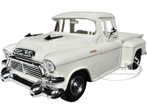 1957 GMC Blue Chip Pickup Truck White "Timeless Legends" Series 1/24 Diecast Model Car by Motormax