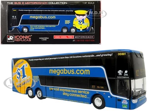 Van Hool TDX Double Decker Coach Bus "Megabus" "M22 Boston to New York" "The Bus &amp; Motorcoach Collection" Limited Edition to 504 pieces Worldwide