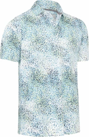 Callaway Mens Abstract Artisan Print Polo Alb luminos L