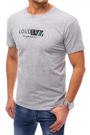 Men's T-shirt with light grey Dstreet print