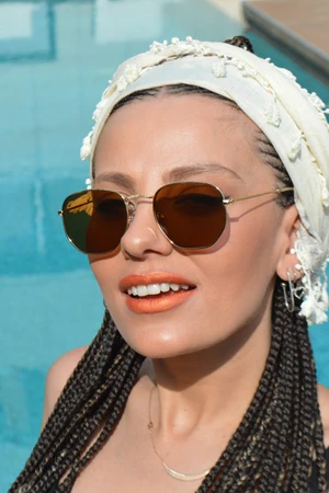 By Harmony Unisex Brown Sunglasses
