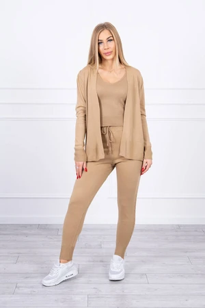 3-piece Camel sweater set