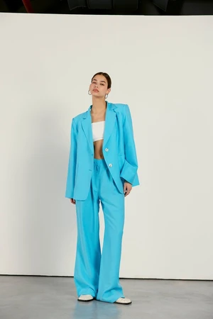 VATKALI Plier Detailed Trousers Blue