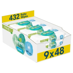 Pampers Harmonie Aqua vlhčené ubrousky 9x48 ks