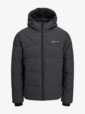 Men's Dark Grey Quilted Winter Jacket Jack & Jones Flow