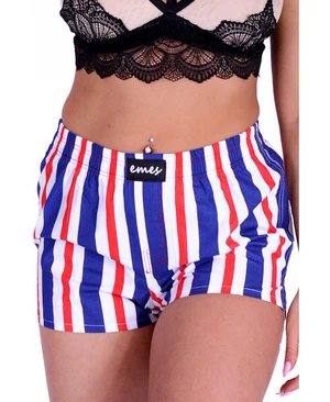 Women's shorts Emes stripes blue, red