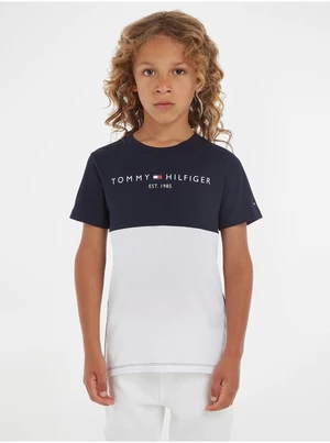 Tommy Hilfiger Boys' T-shirt and Shorts Set in white and dark blue Tommy Hilf - Boys