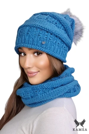 Set da donna Kamea Kamea_Set_Hat&Chimney_K.22.206.18_Turquoise