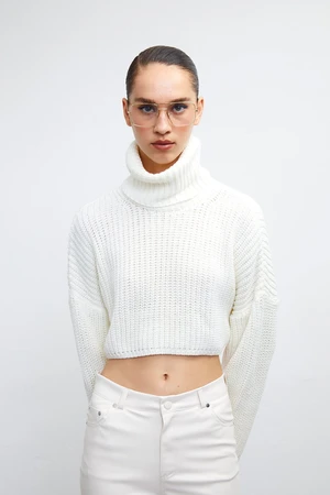 VATKALI Turtleneck Crop Sweater