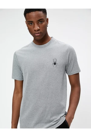 Koton Spider-Print T-Shirt Crew Neck Short Sleeved