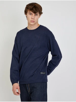 Dark blue mens brindle sweater Tom Tailor Denim - Men