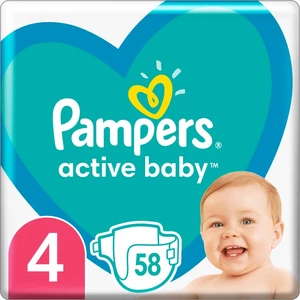 Pampers Active Baby Size 4 jednorázové pleny 9-14 kg 58 ks