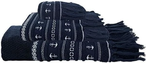 Marine Business Santorini Anchors Blue Navy Towel Set