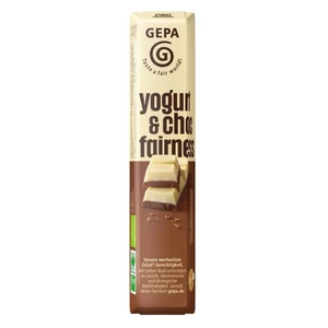 GEPA Čokoládová tyčinka z mliečnej a bielej jogurtovej čokolády BIO 45 g ​