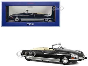 1968 Citroen DS 21 Palm Beach Cabriolet Black 1/18 Diecast Model Car by Norev