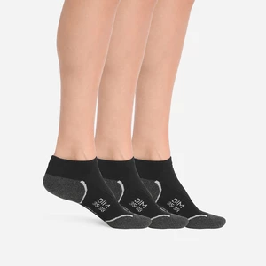 Sada troch dámskych športových ponožiek v čiernej farbe Dim SPORT IN-SHOE 3x