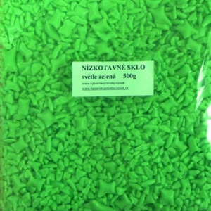 Nízkotavné sklo 0,5kg – světle zelená