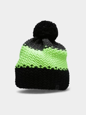 Pánská zimní čepice s vlnou - zelená