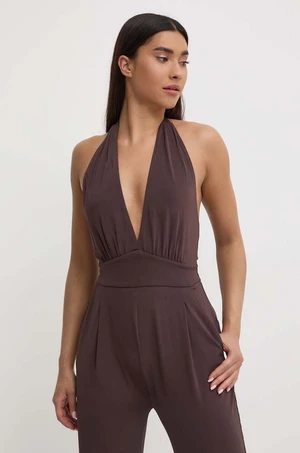 Plážový overal Max Mara Beachwear hnedá farba,2416641029600