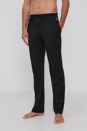 Pyžamové kalhoty Polo Ralph Lauren pánské, černá barva, hladké, 714844762001