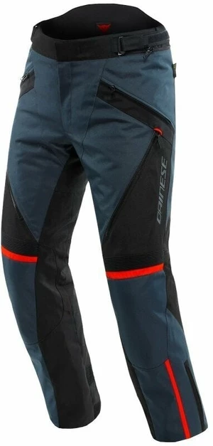 Dainese Tempest 3 D-Dry Ebony/Black/Lava Red 52 Regular Pantalons en textile
