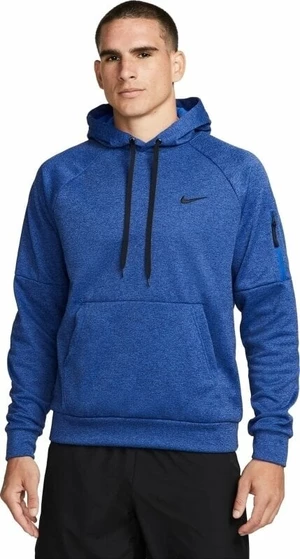 Nike Therma-FIT Hooded Mens Pullover Blue Void/ Game Royal/Heather/Black M Fitness mikina