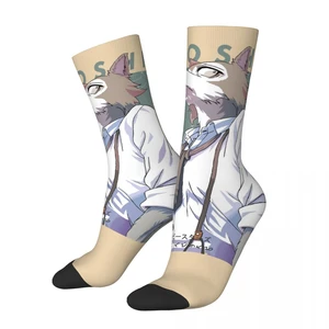 Hip Hop Vintage Legoshi Crazy Men's compression Socks Unisex Beastars Animal Anime Street Style Seamless Printed Funny Crew Sock