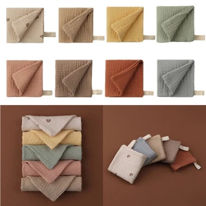 1 PC 4 Layer Soft Absorbent Gauze Burp Cloth Cotton Baby Bibs Handkerchief Pacifier Cloth Newborn Cuddle Cloth Baby Stuff