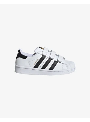 White Kids Leather Sneakers adidas Originals Superstar - unisex