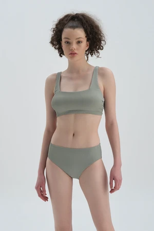 Dagi Khaki Contouring High Waist Bikini Bottom