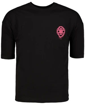 Trendyol Black Men's Oversize Crew Neck Back Printed T-shirt