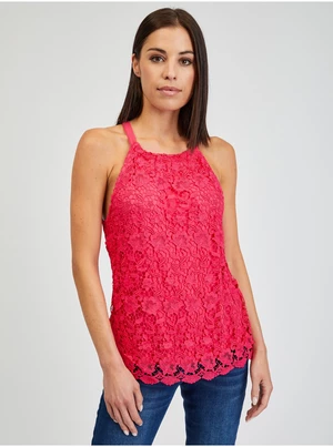 Orsay Dark pink Women's Lace Tank Top - Women