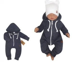 Z&amp;Z Dětský teplákový overálek s kapucí, jeans, vel. 74 (6-9m)