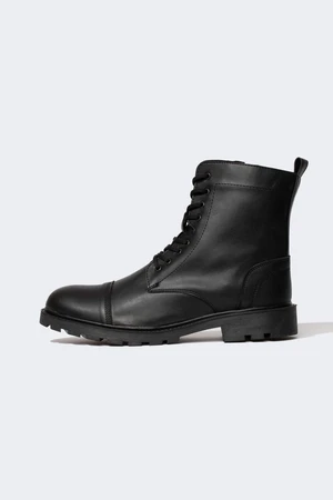 DEFACTO Faux Leather Serrated Sole Boots
