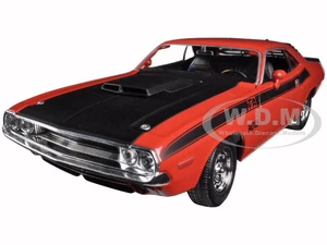 1970 Dodge Challenger T/A Red with Black Hood and Black Stripes "NEX Models" 1/24 Diecast Model Car by Welly