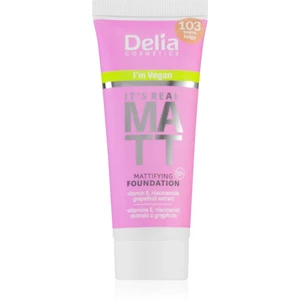 Delia Cosmetics It's Real Matt zmatňujúci make-up odtieň 103 Warm Beige 30 ml