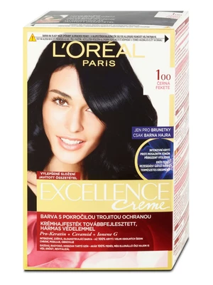 Permanentná farba Loréal Excellence 100 čierná - L’Oréal Paris + darček zadarmo