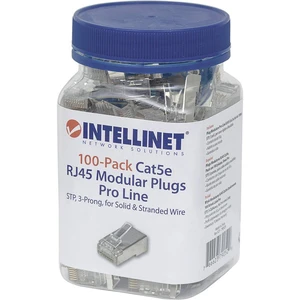 Intellinet  Modulárny konektor Intellinet 100 ks Cat5e RJ45 Pro Line STP 3-bodové káblové pripojenie pre lankové a pevné