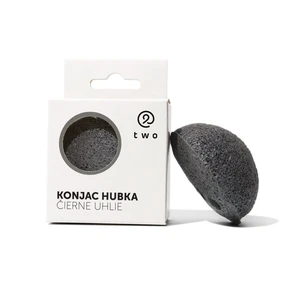 TWO Konjac hubka / čierne uhlie