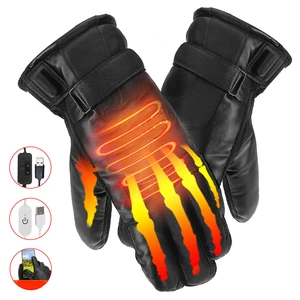 Pair Winter Heated Gloves USB Rechargeable Electric Thermal Insulated Gloves for Winter Sports Climbing Cycling