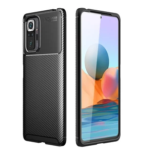 Bakeey for Xiaomi Redmi Note 10 Pro/ Redmi Note 10 Pro Max Case Luxury Carbon Fiber Pattern Shockproof Silicone Protecti